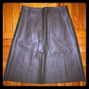 JUSTFAB Faux Leather Midi Skirt